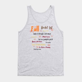 Fall Bucket List Tank Top